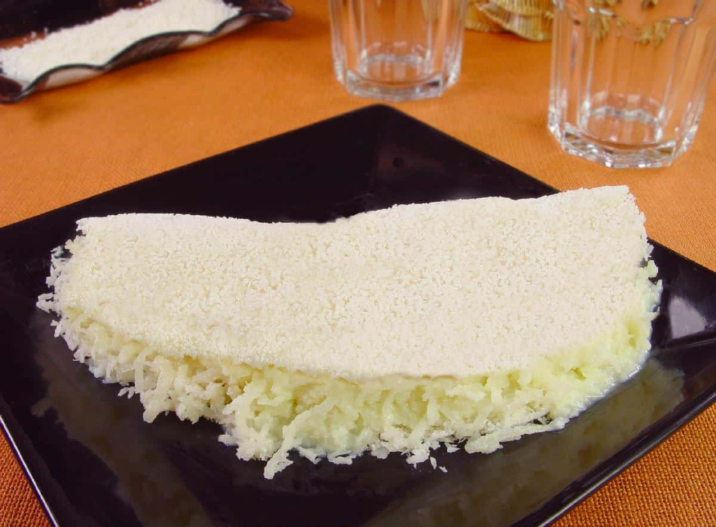 Tapioca de leite condensado e coco